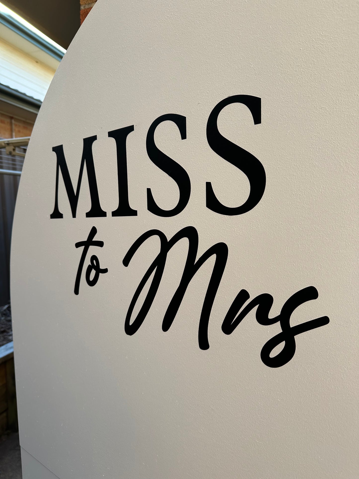 FOR HIRE - “Miss to Mrs” White Backdrop Event Board – Large