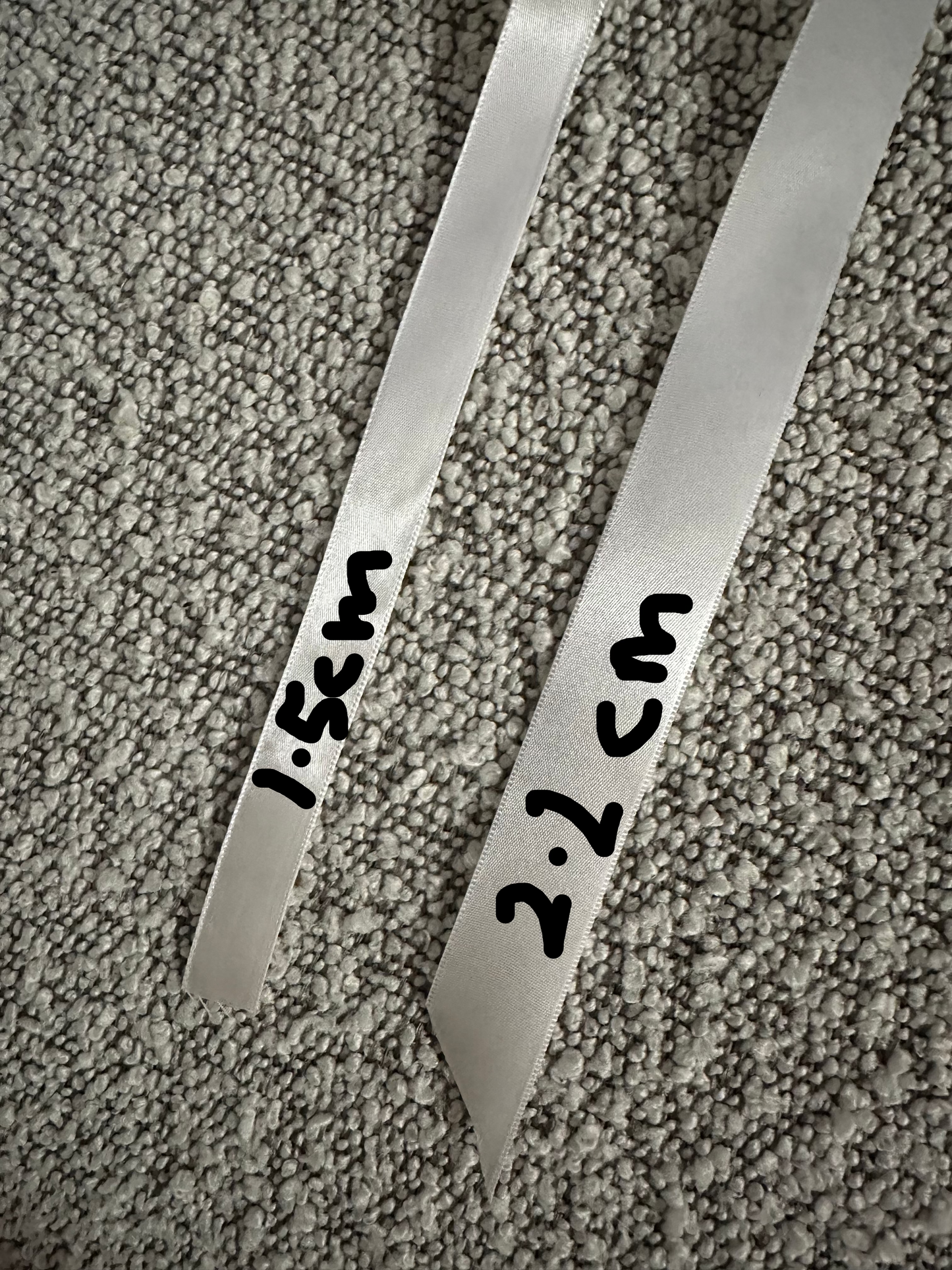 Personalised 15cm Long Ribbon for Glassware – Custom Colour & Font
