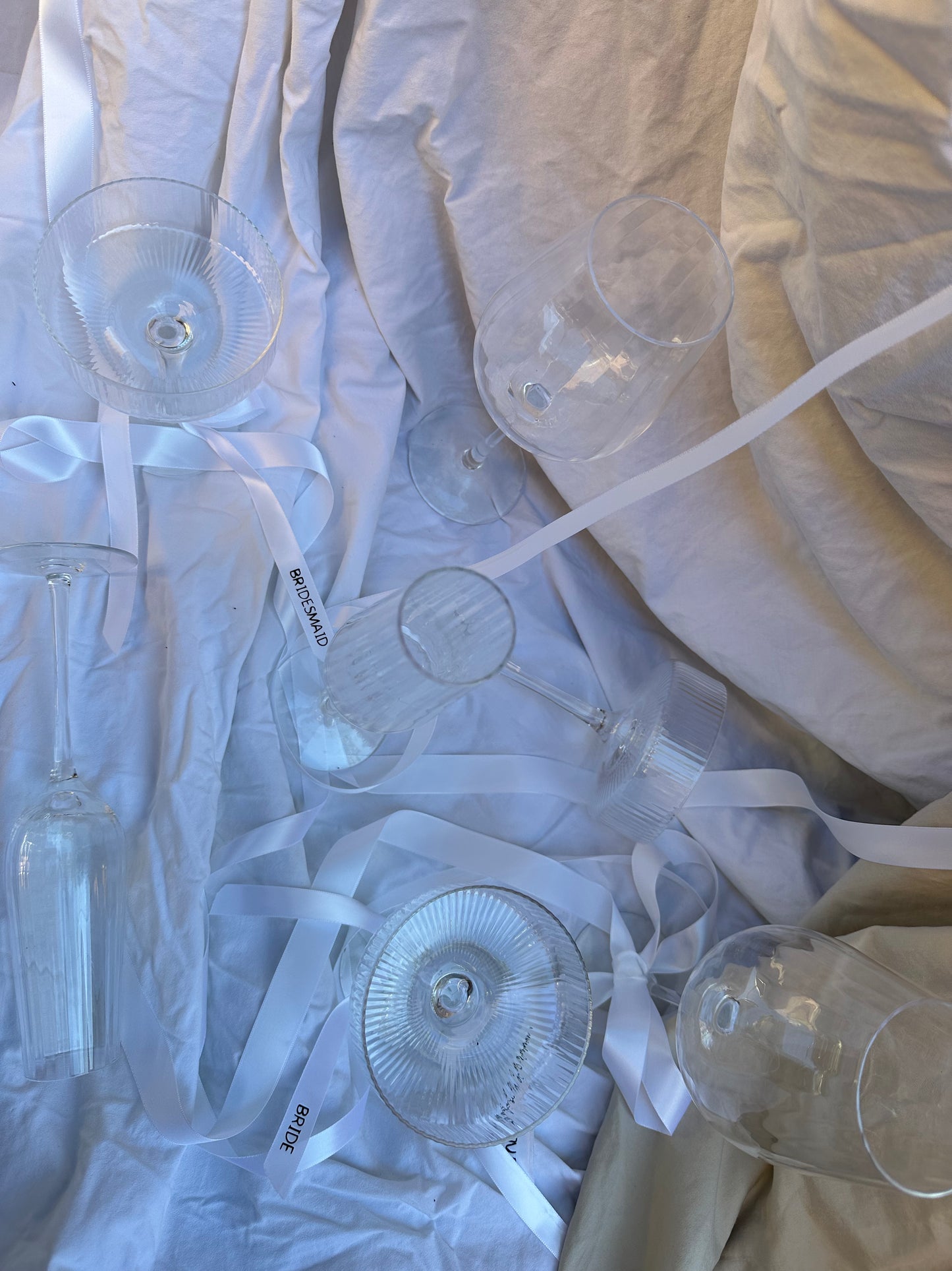 Personalised 15cm Long Ribbon for Glassware – Custom Colour & Font