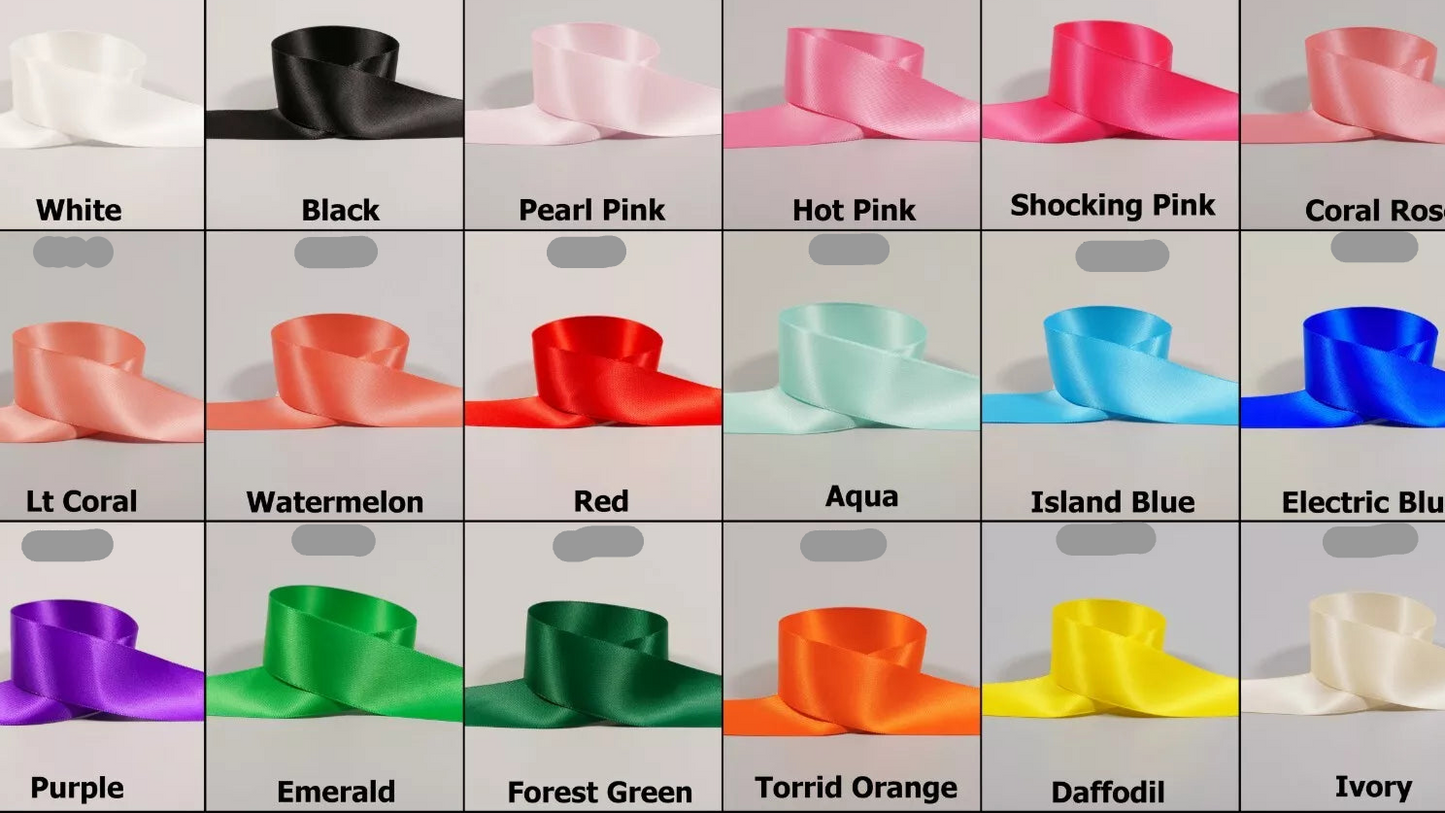 Personalised 15cm Long Ribbon for Glassware – Custom Colour & Font